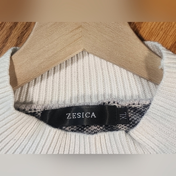 Zesica Oversized Billowing Arm Striped Sweater Womens Size XL - Picture 7 of 7